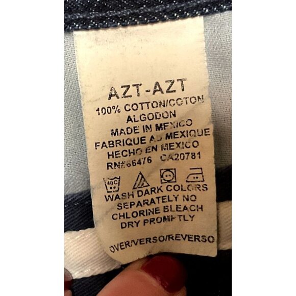 VTG Y2K HIPSTER FLARE JEANS SIZE 7 BLUE TOMMY HILFIGER FLAG WAISTBAND WOMENS - Picture 7 of 7